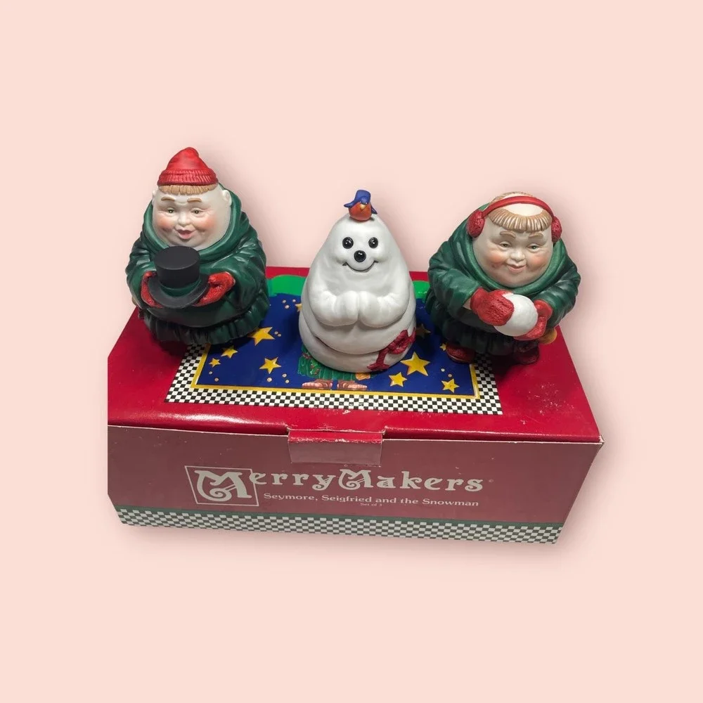 Department 56 Merry‎ Makers Seymore, Seigfried and the Snowman 9365-3 with Box